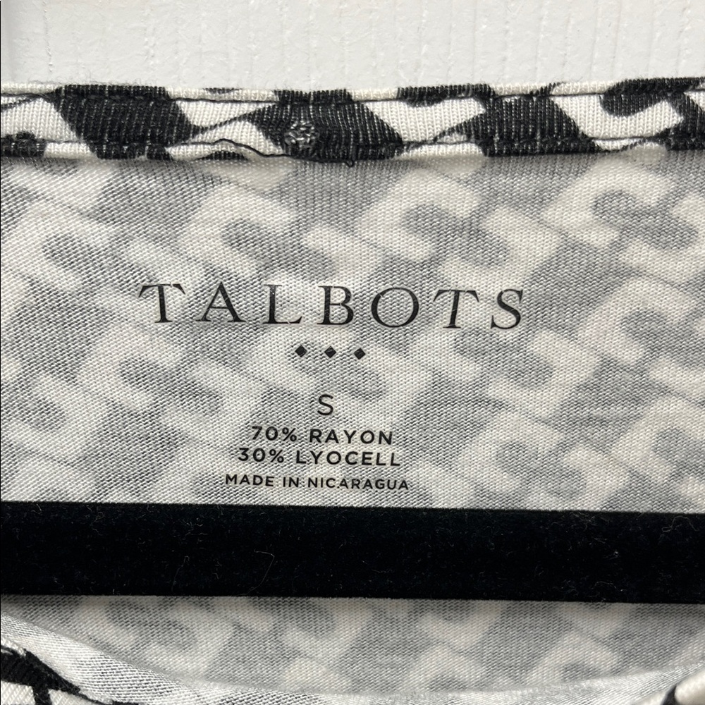 Talbots Monochrome Patterned Top - Picture 2 of 4